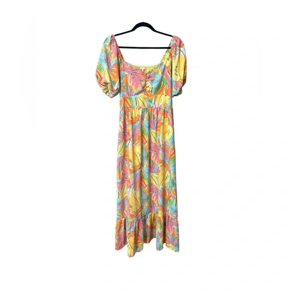 Skies Are Blue Multicolor Floral Maxi Dress - Picture 5 of 10